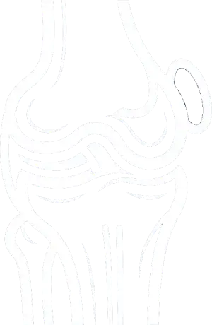 White line art of a hand with a ring