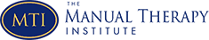 The Manual Therapy Institute logo featuring the MTI acronym inside a blue oval